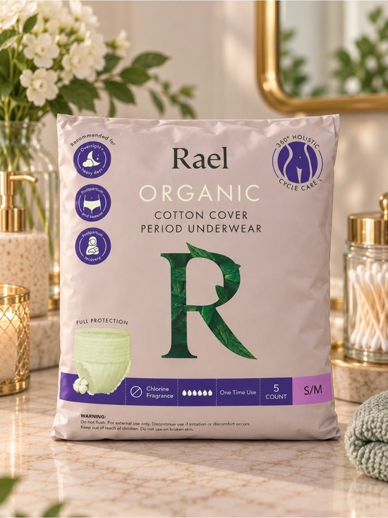 Rael Other - Rael Organic Cotton Disposable Period Underwear S/M Heavy Flow 5 Count